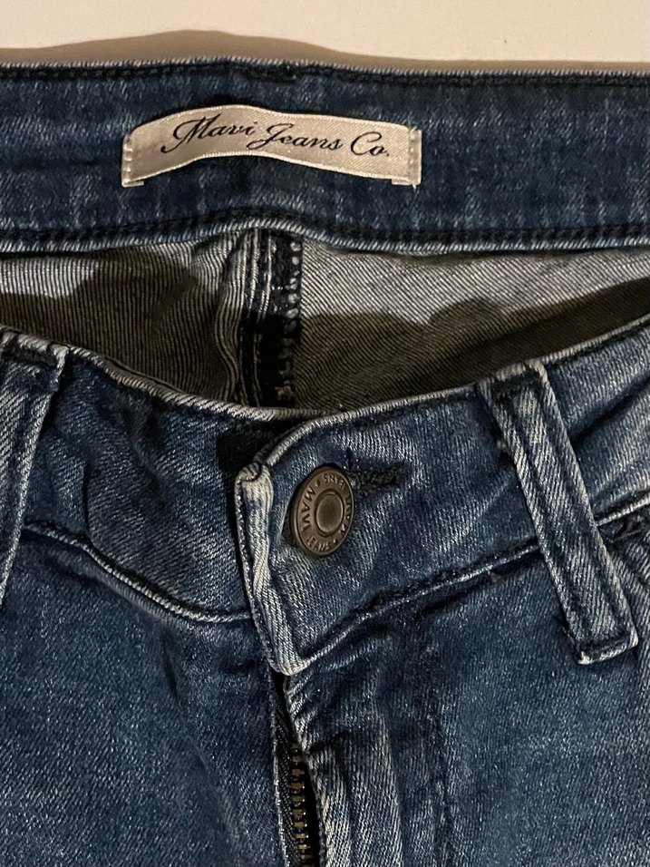 Zarif Gri Mavi Kadın Denim Pantolon - Görsel 4