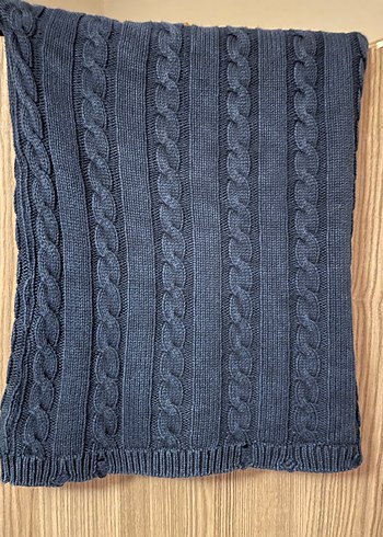 Mavi Örgü Kadın Kazak, Balıkçı Yaka, Uzun Kollu - Görsel 5