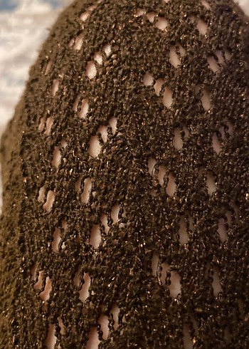 Kadın Kahverengi V Yakalı Örgü Kazak - Görsel 2