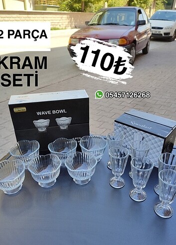 12 parça cam ikram seti 