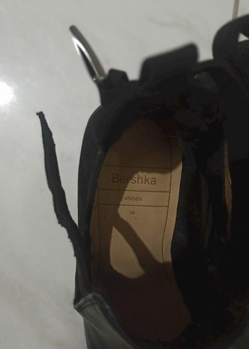 36 Beden Kadın Siyah Deri Topuklu Bot