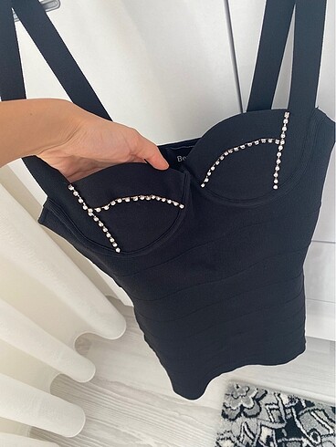 s Beden siyah Renk Bershka mini elbise