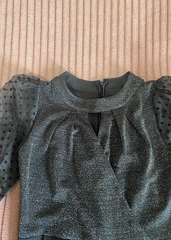 Kadın Siyah Uzun Kollu Straplez Tulum - Görsel 6