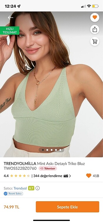 trendyolmilla triko bluz