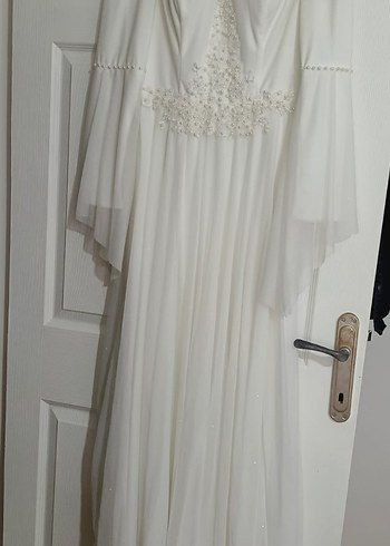 Diğer Uzun Beyaz A Kesim Straplez nikah elbisesi