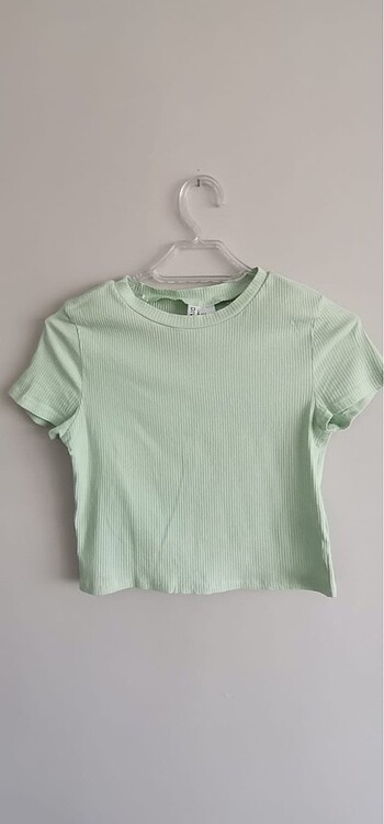 H&M Su yeşili bisiklet yaka bluz