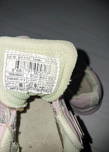 Kız Çocuk Pembe Cırt Cırtlı Spor Ayakkabı - Görsel 4