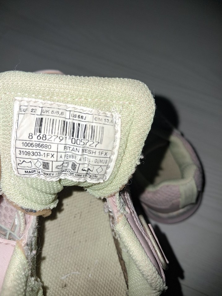 Kız Çocuk Pembe Cırt Cırtlı Spor Ayakkabı - Görsel 4