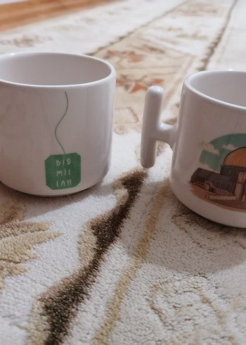 Beyaz Pastel Desenli Seramik Kupa