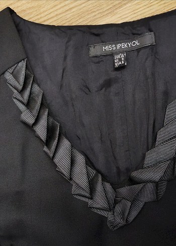 Siyah V Yakalı Kemerli Uzun Elbise - Görsel 8