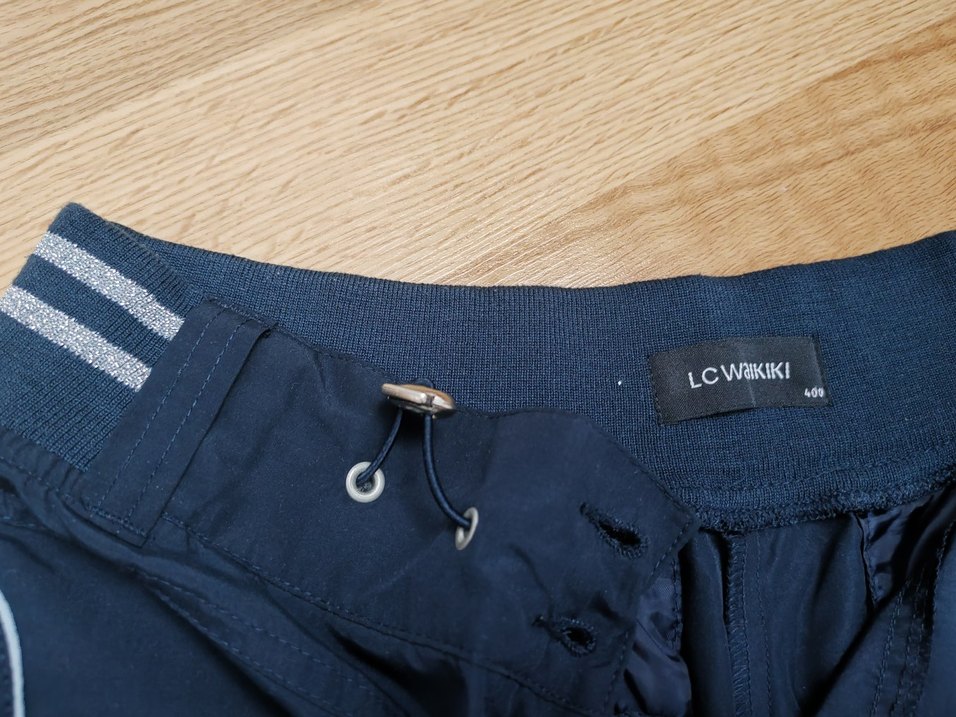 Düğmeli Lacivert eşofman alt - Görsel 4