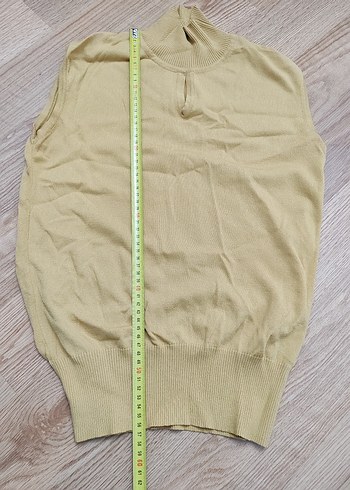 Bej Kolsuz Boğazlı Kadın Kazak - Görsel 5