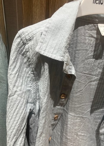 Çocuk mavi erkek gömlek - Görsel 2