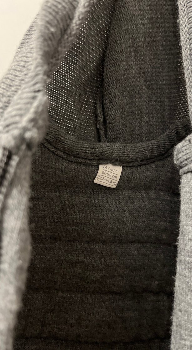 Gri Örgü Kolsuz çocuk yelek - Görsel 2