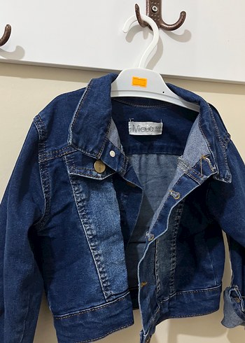 Kız Çocuk Lacivert Denim Ceket - Görsel 2