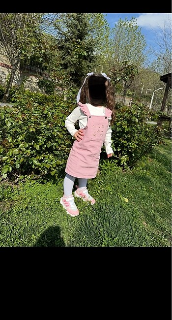 Defacto Yumuşak pembe kot elbise