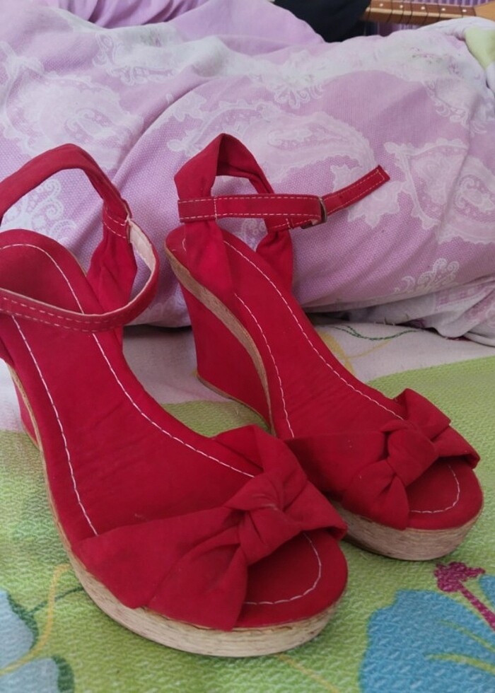 Dolgu topuk ayakkabi - Görsel 2