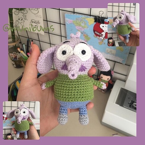 Kral şakir fil necati amigurumi figür