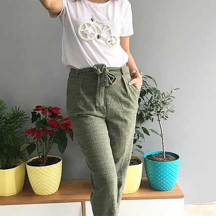 haki yeşil kışlık pantolon