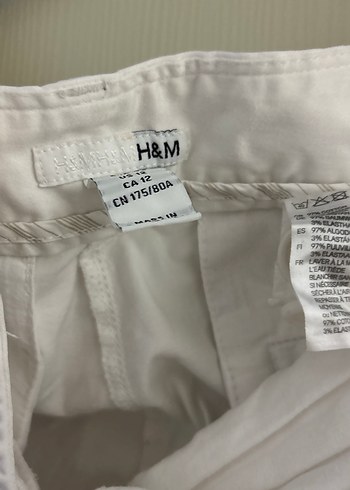 Düğmeli Beyaz Kadın Kumaş Pantolon - Görsel 2