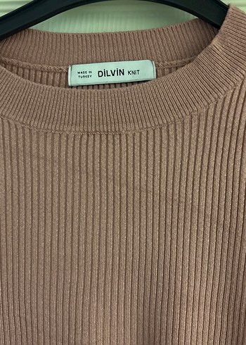 Pembe Triko Kadın Uzun Kollu Kazak - Görsel 2