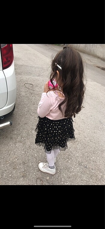 Kız çocuk siyah tütü tarzı etek 5/6 yaş