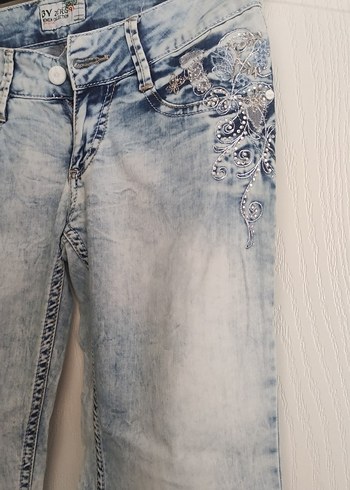 Desenli Kadın Kot Pantolon - Görsel 8