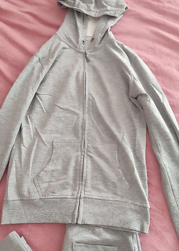 Gri Eşofman Takımı, İnce Kesim, Kapüşonlu takım - Görsel 2