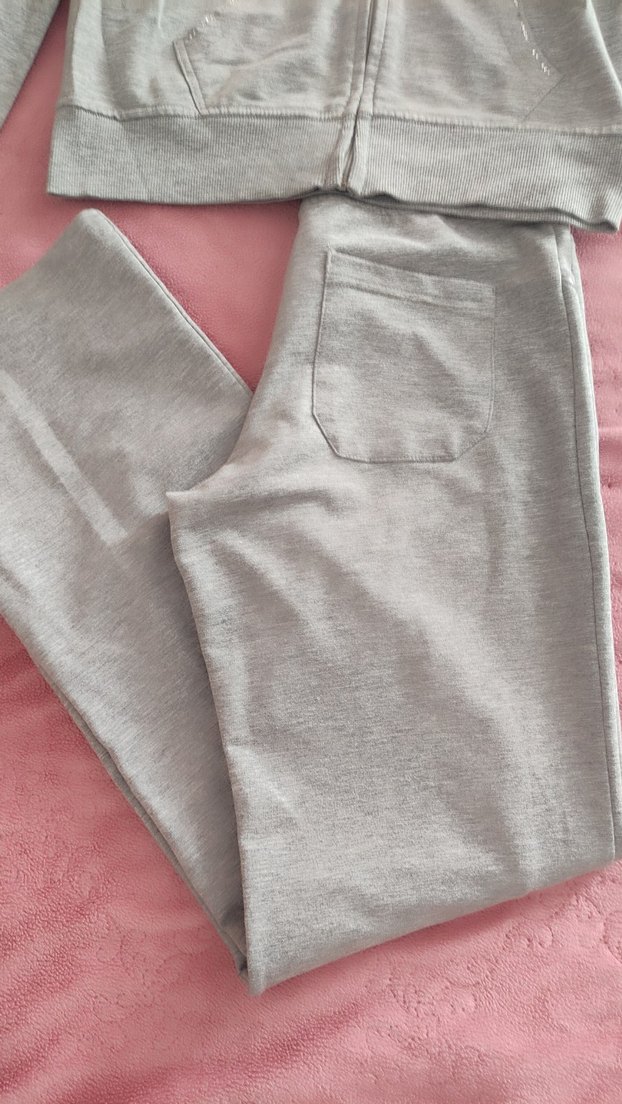 Gri Eşofman Takımı, İnce Kesim, Kapüşonlu takım - Görsel 5