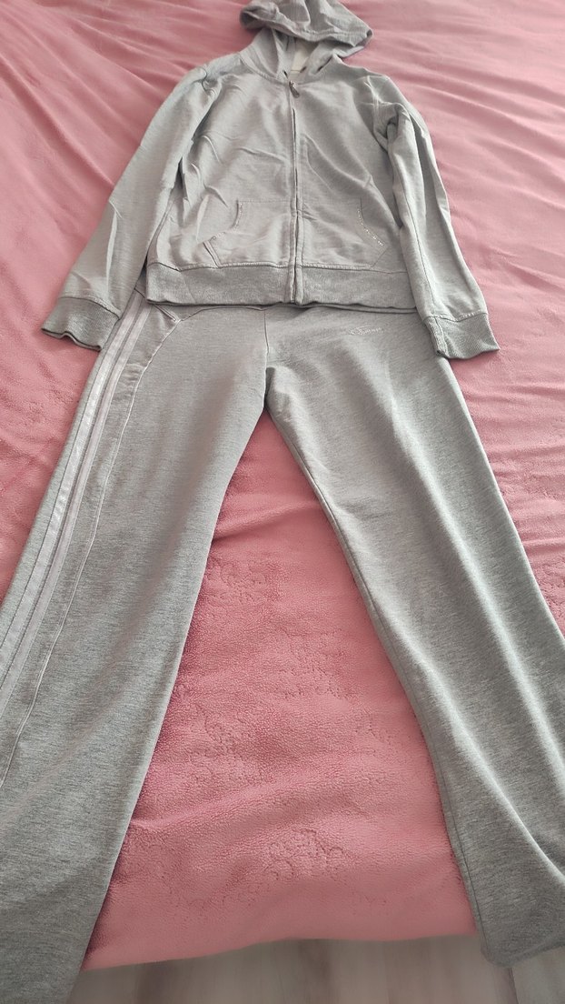 Gri Eşofman Takımı, İnce Kesim, Kapüşonlu takım - Görsel 4