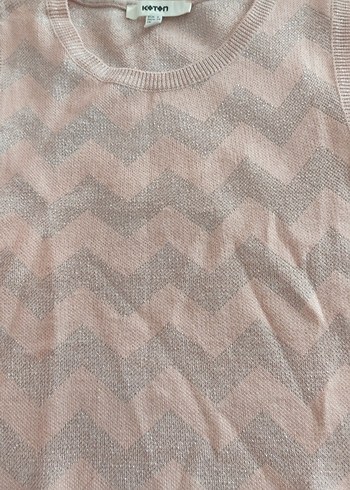 Pembe Triko Kolsuz Kadın Süveter - Görsel 5