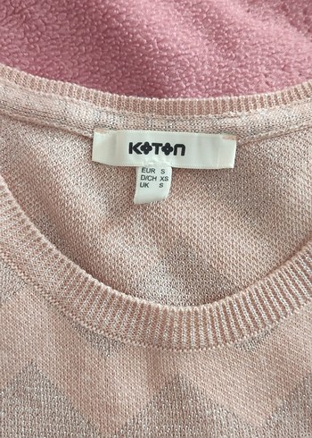 Pembe Triko Kolsuz Kadın Süveter - Görsel 3