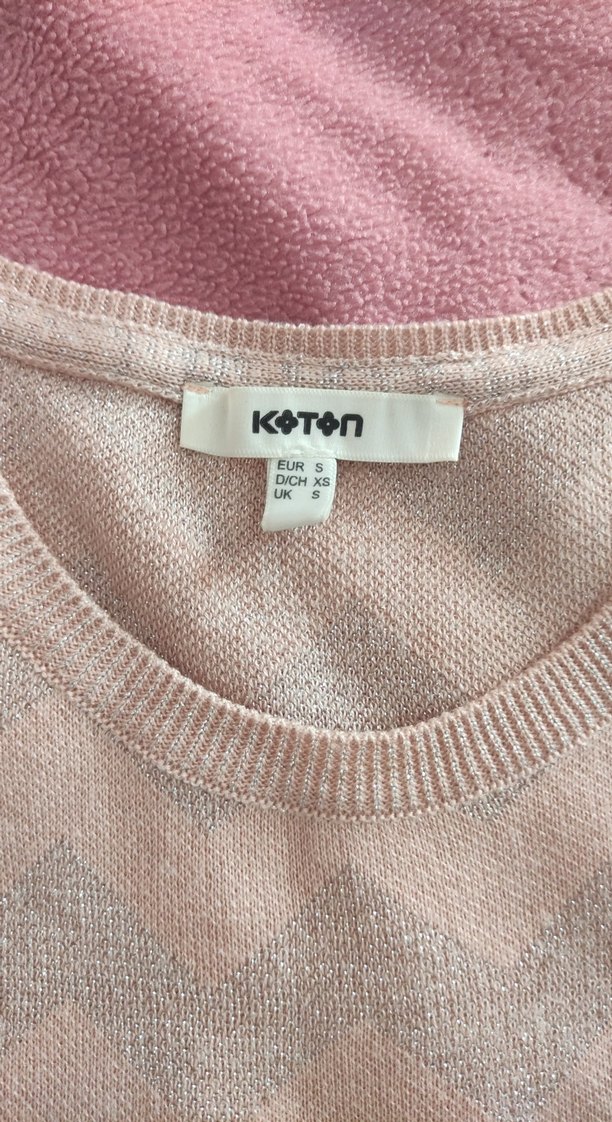 Pembe Triko Kolsuz Kadın Süveter - Görsel 3