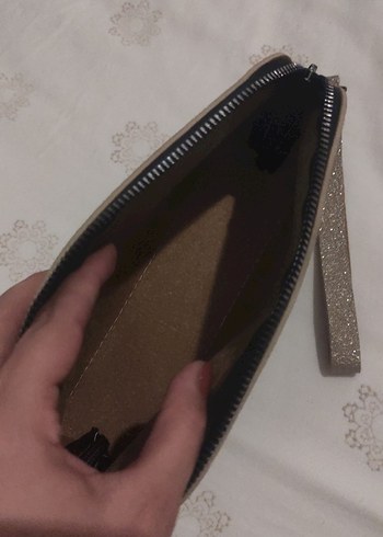 Beden altın sarısı Simli Kadın Portföy Çanta