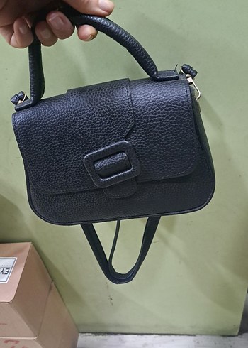 Siyah Deri Kadın Omuz Çantası - Görsel 2