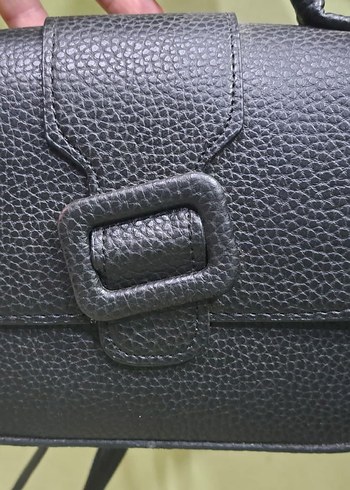 Siyah Deri Kadın Omuz Çantası - Görsel 3