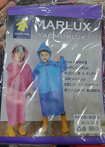Kapüşonlu Çocuk Yağmurluk - Görsel 3