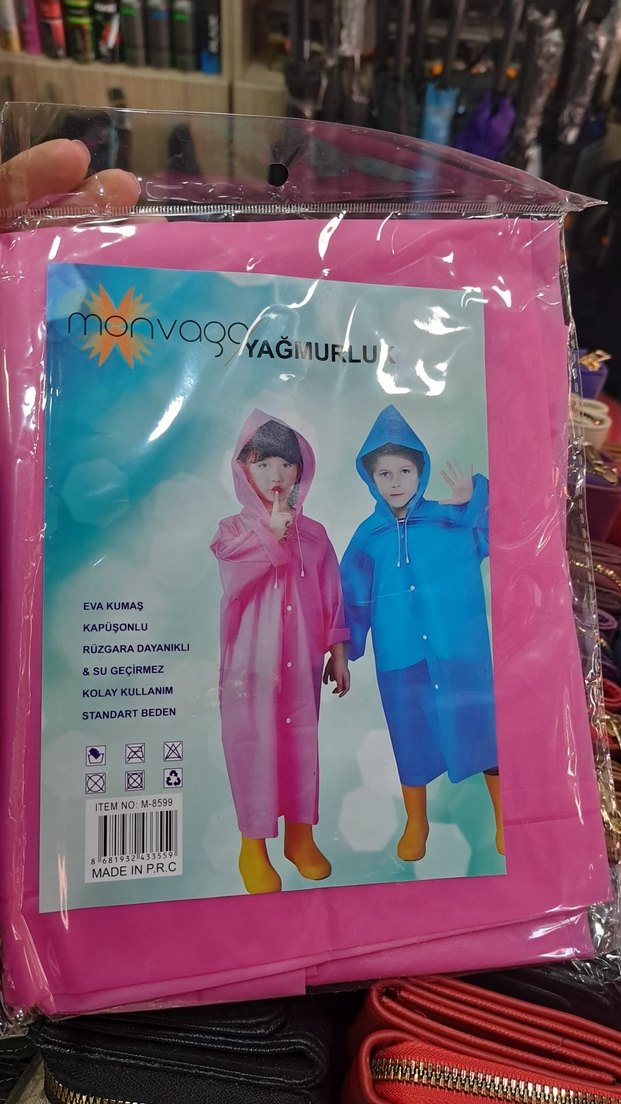 Kapüşonlu Çocuk Yağmurluk - Görsel 4
