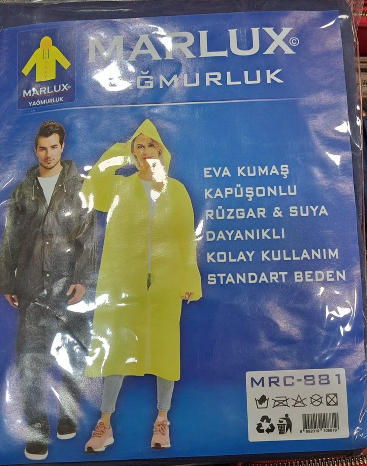 Kapüşonlu Transparan Yağmurluk - Görsel 3