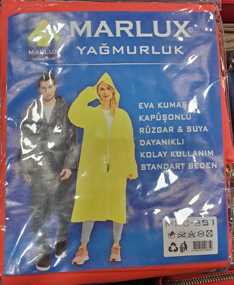 Kapüşonlu Transparan Yağmurluk - Görsel 2