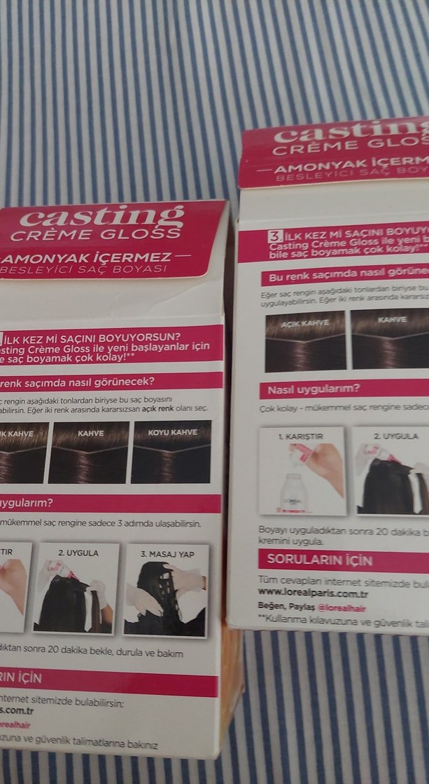 2 ADET L'Oréal Casting Creme Gloss  4102 Cool Kestane - Görsel 3