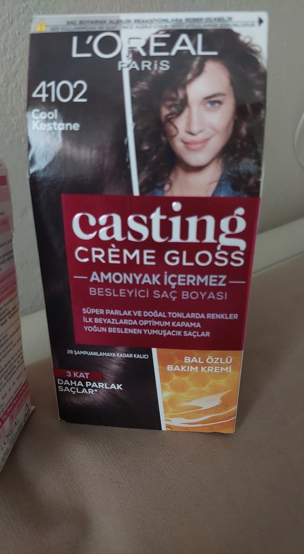 2 ADET L'Oréal Casting Creme Gloss  4102 Cool Kestane - Görsel 2