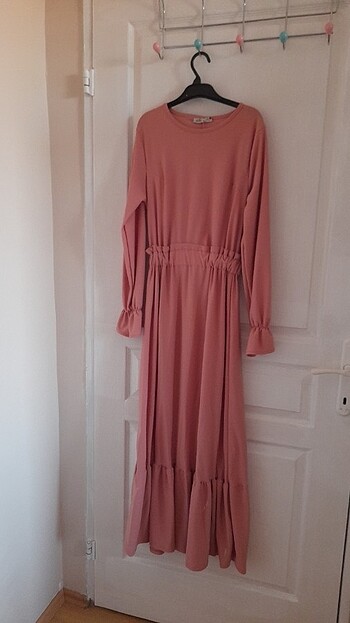 Toz pembe Elbise