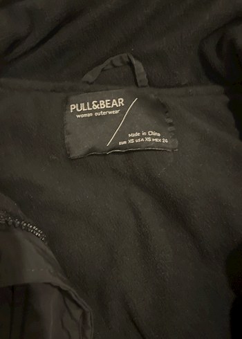 Pull and Bear Düğmeli Siyah Ceket