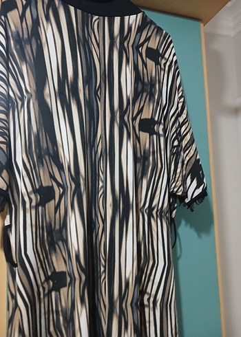 Diğer Bohem Zebra Desenli elbise