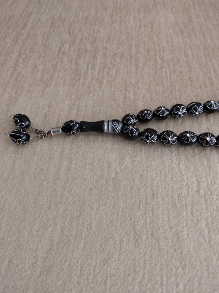 Beyaz Minimalist Erkek Tesbih - Görsel 4