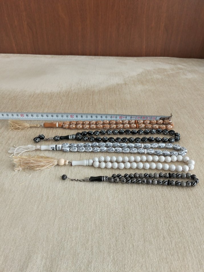 Beyaz Minimalist Erkek Tesbih - Görsel 2