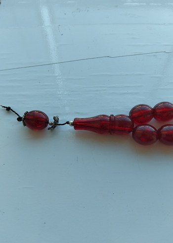 Klasik Kırmızı Erkek Tesbih İRİ TANELİ TESBİH - Görsel 6