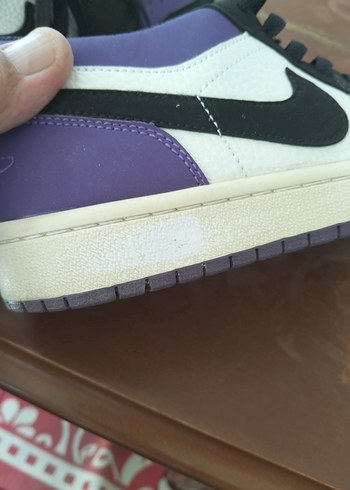 AİR JORDAN 1 LOW COURT PURPLE BASKETBOL AYAKKABI - Görsel 9