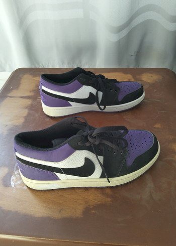 AİR JORDAN 1 LOW COURT PURPLE BASKETBOL AYAKKABI - Görsel 2
